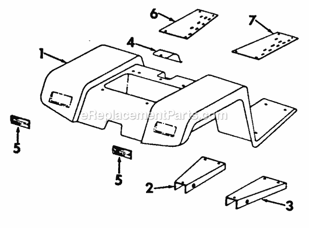 Fenders Diagram and Parts List for 127 2050040U Cub Cadet Lawn Tractor